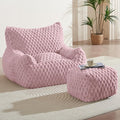 Bean Bag Chair with Ottoman by Unknown