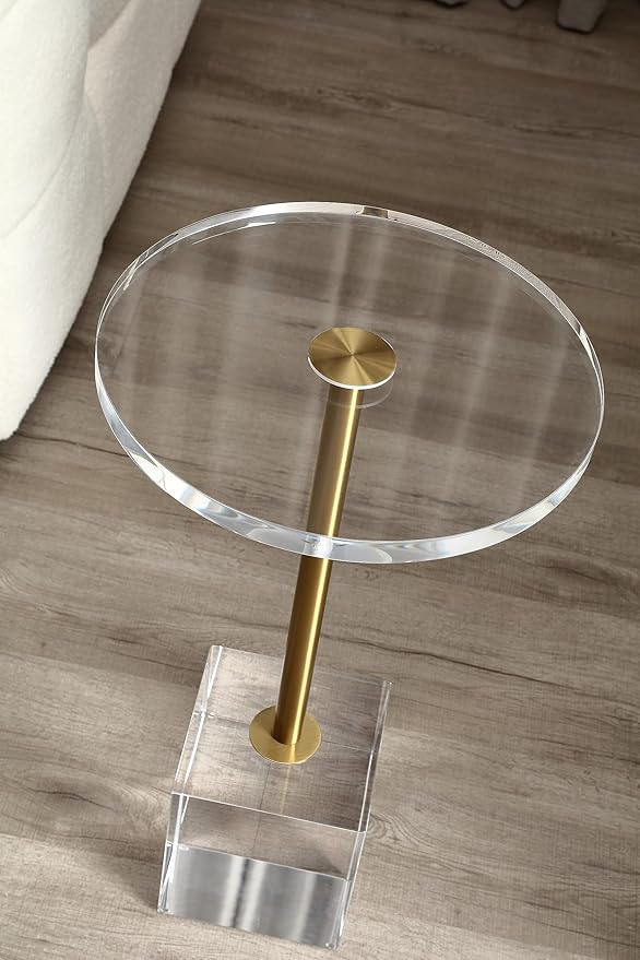 Clear Acrylic End Table, Side Table, - Image 4