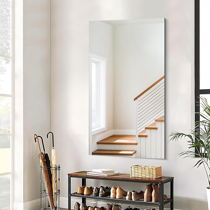 Frameless Mirror, 30x55 Inch Rectangle Bathroom Mirrors - Image 6