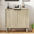 Fluted Cabinet with Storage, Small Buffet Storage with Doors, Buffet Sideborad by Otterease
