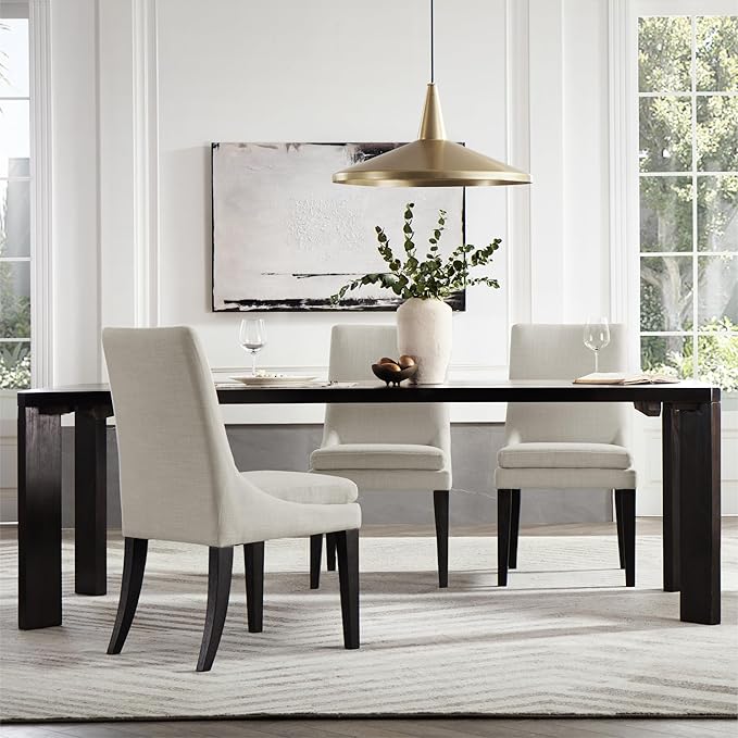 Upholstered Dining Chairs Modern Sidechair Performance Fabric High Back - Image 2