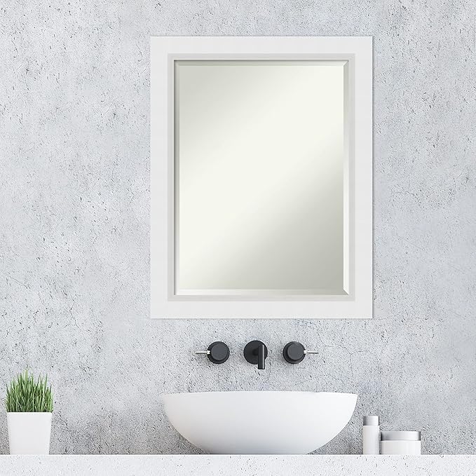 Amanti Art White Bathroom Mirror - Image 5