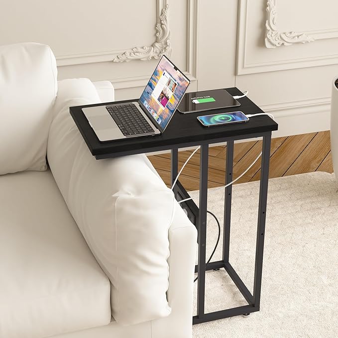 VECELO C Shaped End Side Table - Image 4