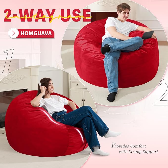 Homguava 3FT Bean Bag Chair: 3' Bean Bags - Image 5