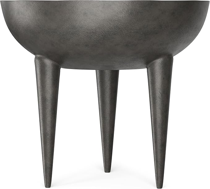 SIMPLIHOME Otto Cast Aluminum Side Table in Graphite, 21-inch Round, - Image 5