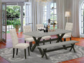 East West Furniture X697EL635-6 6 Piece Dining Table Set Contains a Rectangle by EastWestFurniture