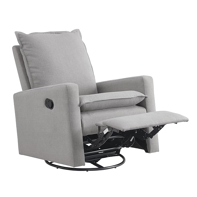 Oxford Baby Uptown Upholstered Swivel Glider and Recliner Nursery Chair - Image 5