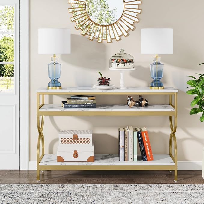 Tribesigns 3-Tier Console Table, 55 inch Sofa Table - Image 3