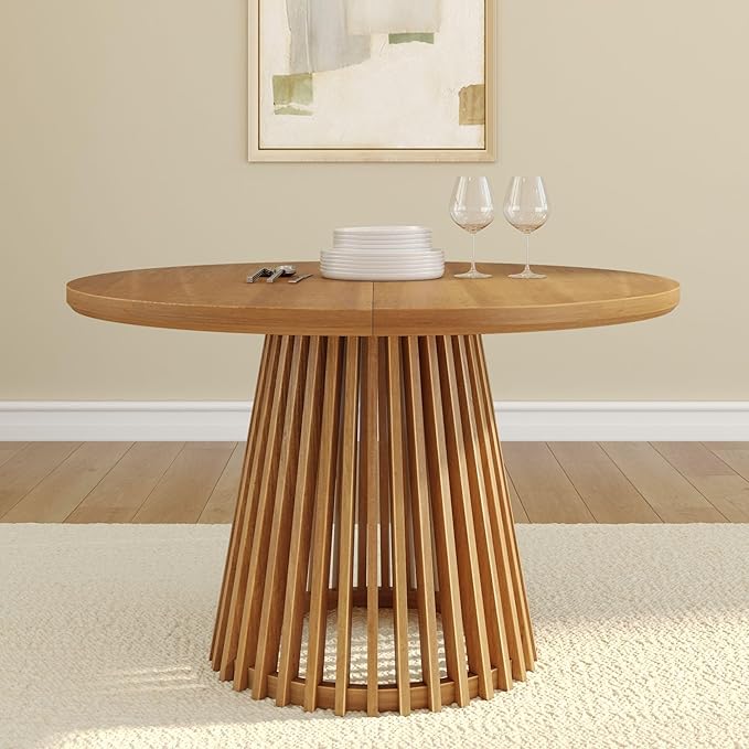 Plank+Beam Lido Round Dining Table, Minimalist Kitchen Table - Image 2