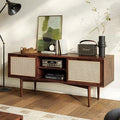 Bme Oliver TV Stand for TVs up to 55", Mid-Century Solid Wood TV Console by Bme