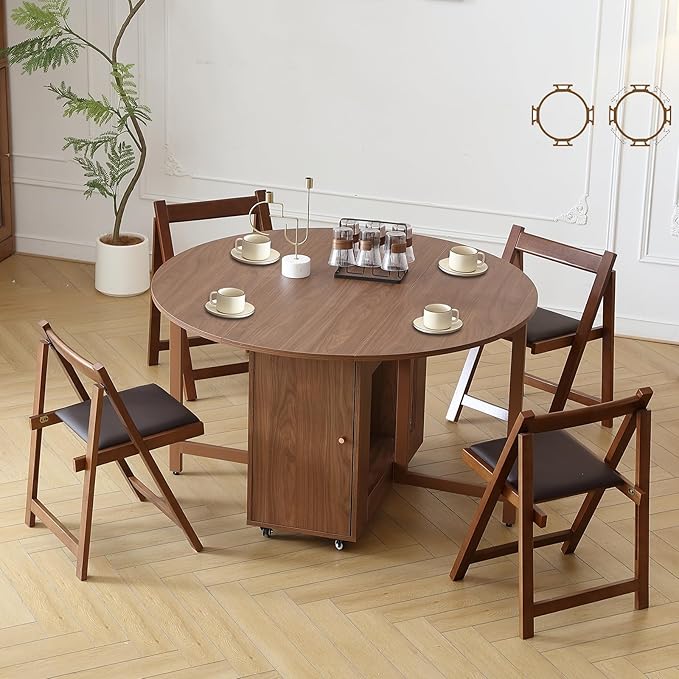 47.3" Round Folding Dining Table - Image 2