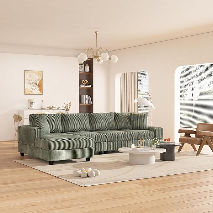 Eafurn 132.68" Oversized L Shaped Modular Sectional Sofa Couch - Image 5
