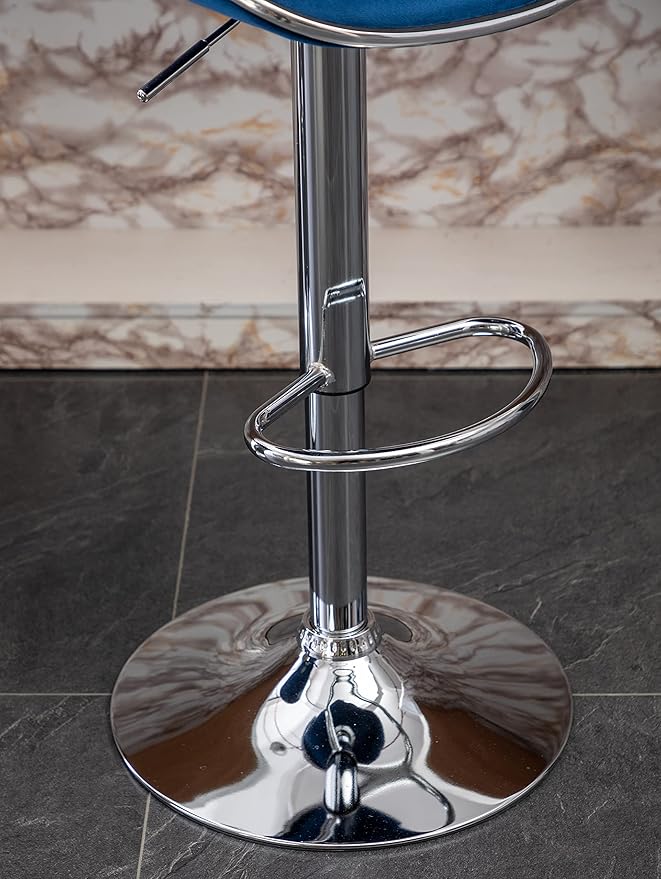 Roundhill Furniture Masaccio Velvet Upholstered Adjustable Swivel Barstool - Image 17