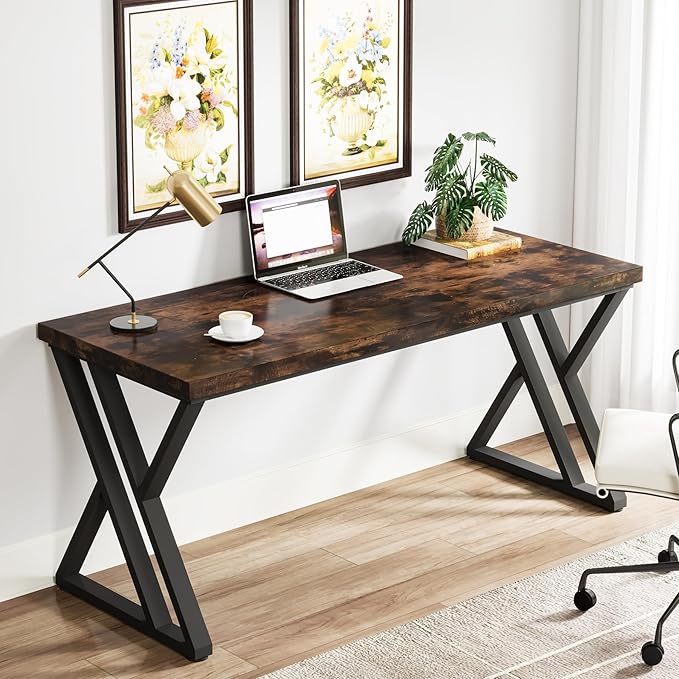 Tribesigns Writing Computer Desk, 55 inch Heavy Duty Study Desk - Image 6