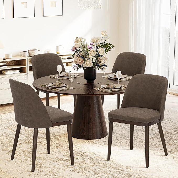 COLAMY Upholstered Dining Chairs Set of 4, Modern Kitchen Chairs by COLAMYINC