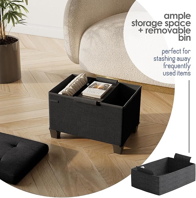 STORAGEBUD Storage Ottoman Cube - Image 3
