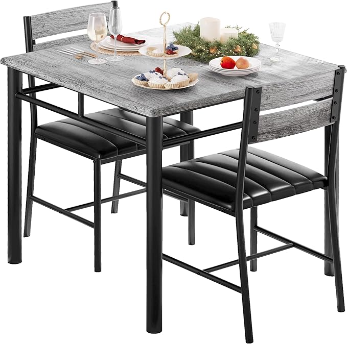 IRONCK Dining Table Set for 2, Small Kitchen Table by IRONCK