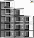 Kuject X-Large Shoe Storage Boxes Organizers Clear Plastic Stackable 12 Pack by Kuject