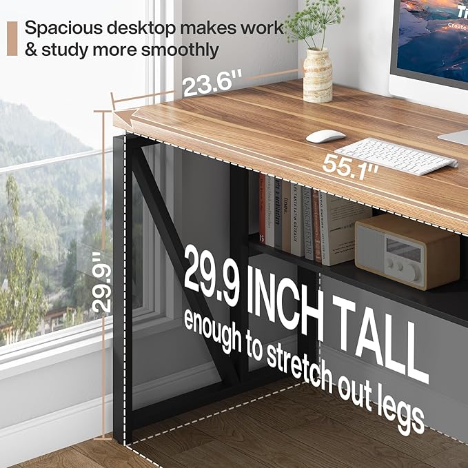 Tribesigns 55" Executive Desk - Image 7