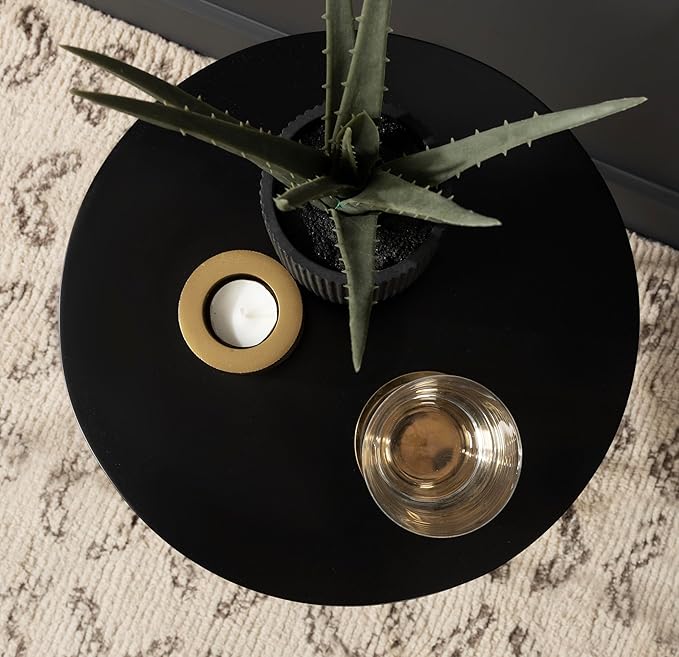 Kate and Laurel Decklyn Decorative Glam Round Side Table, Modern Circle Living - Image 8