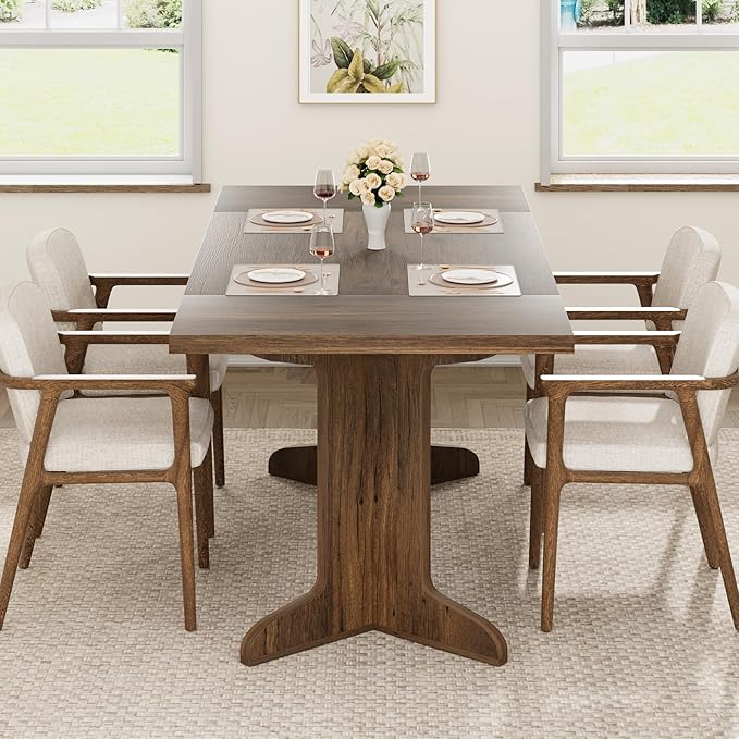 71" Dining Table for 6 to 8 People, Modern Dinner Table - Image 4
