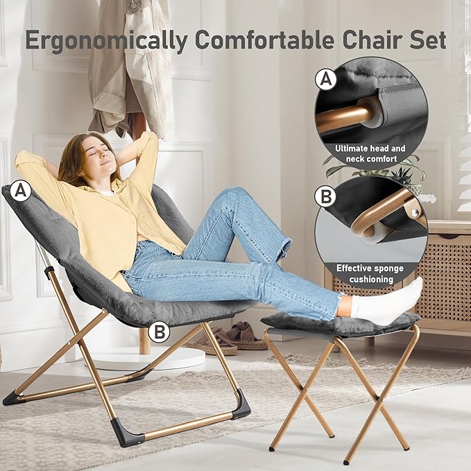 Comfy Oversized Saucer Chair - Image 4