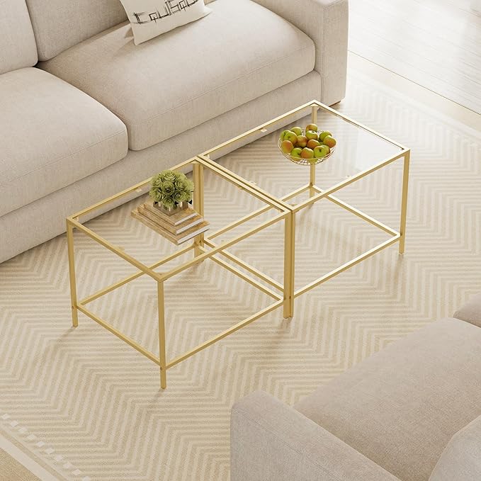Glass Coffee Table, Modern Rectangular Coffee Table - Image 4