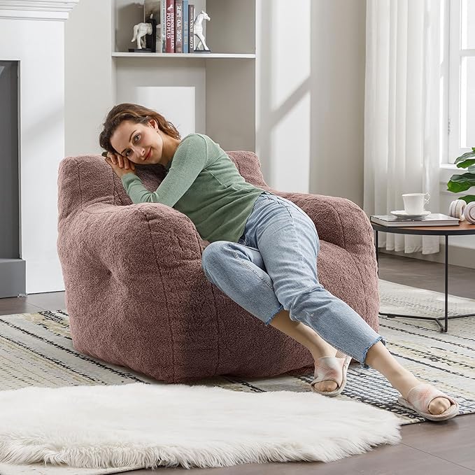 Recaceik Bean Bag Chairs, Tufted Soft Stuffed Bean Bag Chair - Image 8