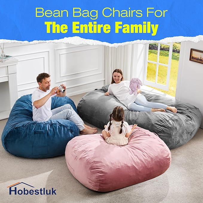 Hobestluk 3FT Bean Bag Chair Large Beanbag - Image 8