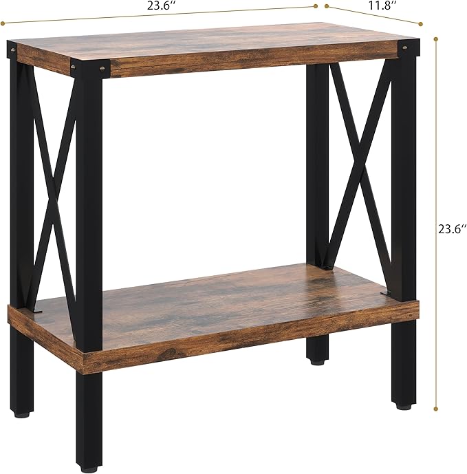 Narrow End Table, Large Sofa Side Table, Farmhouse Nightstand - Image 3