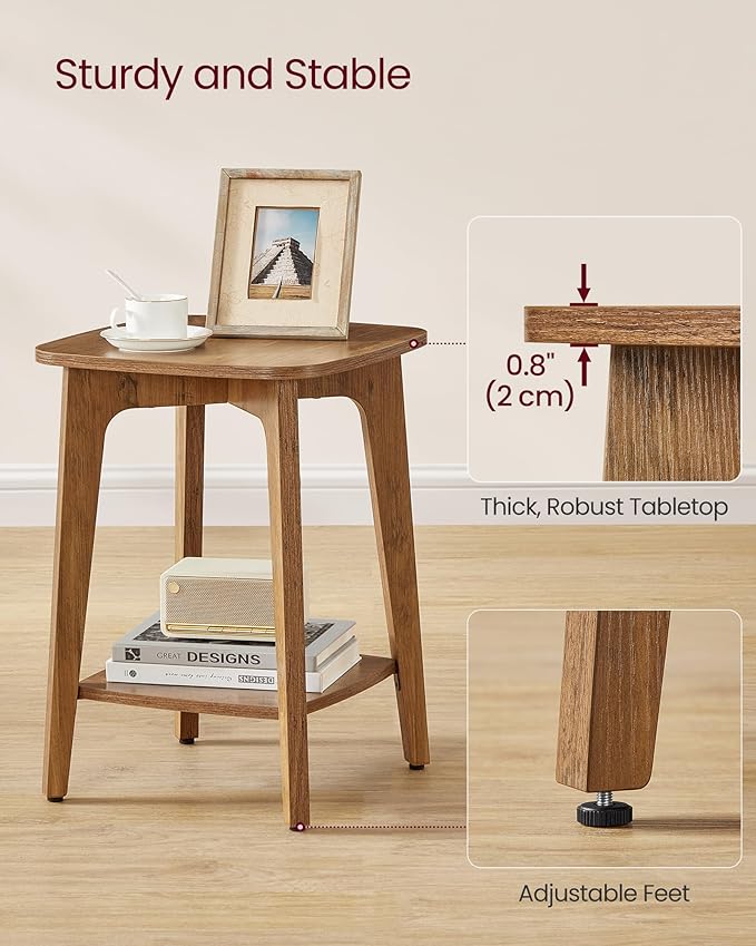 VASAGLE Side Table, Small Square End Table - Image 5