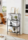 4 Tier Bookshelf, Entryway Standing Shelf Units by MONCOT