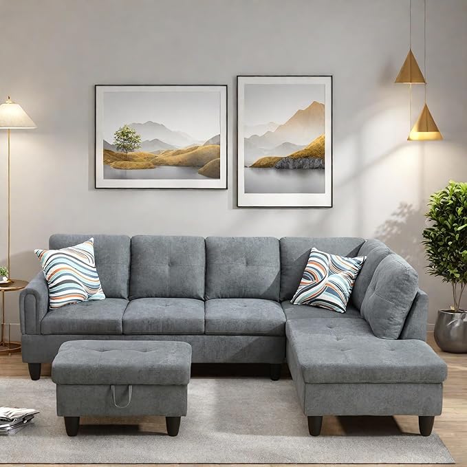L Shaped Sectional Couches, Modern Modular Sectional Sofa - Image 3