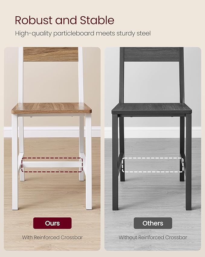 VASAGLE Dining Chair Set of 4, Wood Kitchen Chairs - Image 6
