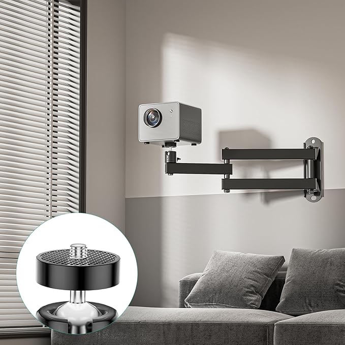 WALI Foldable Projector Wall Mount Universal Adjustable Wall Projector Mount - Image 7