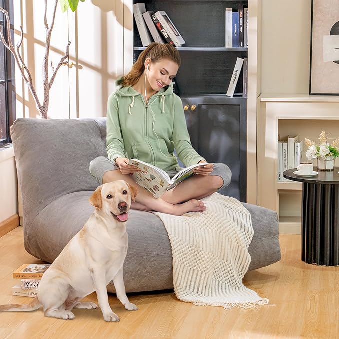 Bean Bag Chairs for Adults, Memory Foam Bean Bag Chair, Spacious Single Sofa - Image 8