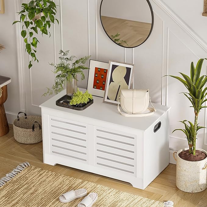 DINZI LVJ Storage Chest, Flip-top Wooden Toy Box Organizer - Image 4