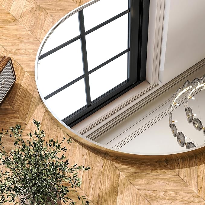 Arched Bathroom Mirror, 32x34 Inch - Image 5