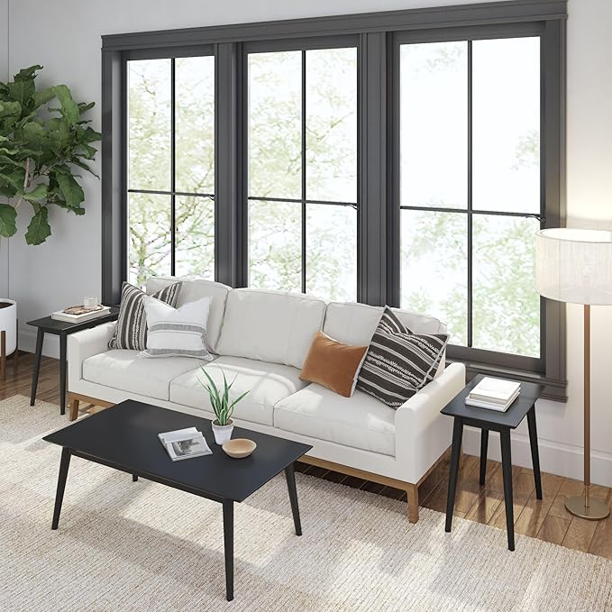Plank+Beam Mid Century Modern Rectangular Side Table, End Table - Image 6