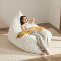 3-in-1 Giant Bean Bag Chair for Adults & Kid, Convertible Floor Sofa to Mattress by Gericco