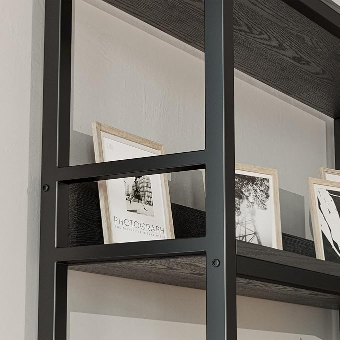 IRONCK Industrial Bookshelves 5 Tiers Corner Bookcases - Image 6