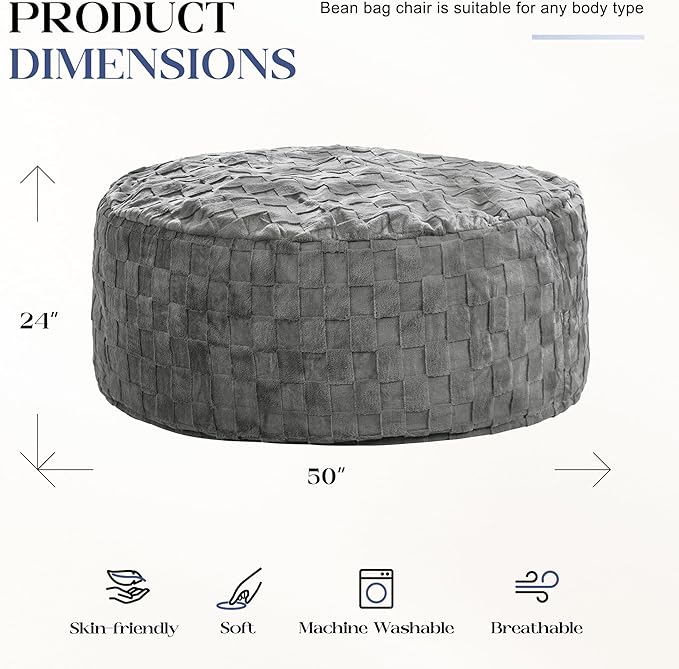 Hobestluk Bean Bag Chairs Beanbag Chair - Image 2