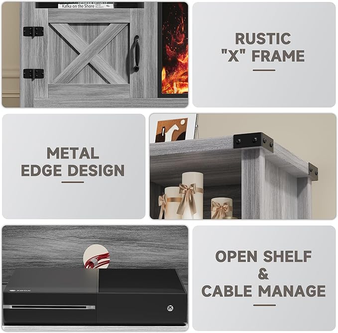YESHOMY Fireplace TV Stand - Image 4