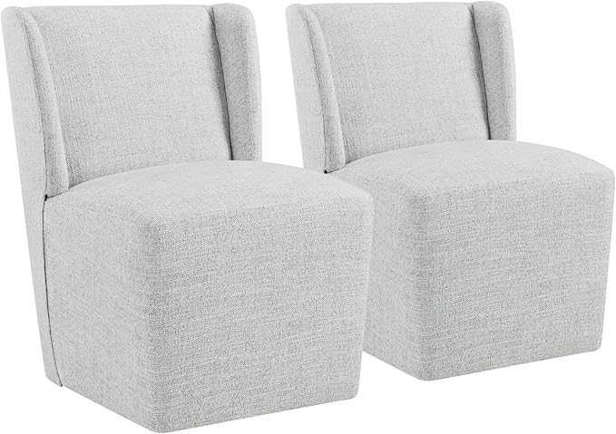 Dining Chairs with Casters Require Assembly Upholstered Wingback Single Sofa by Kislot