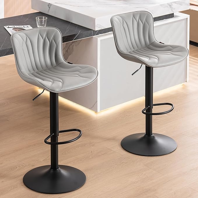 YOUNUOKE Bar Stools Kitchen Chiair Set of 2 Swivel Counter Height Barstools by YOUNUOKE
