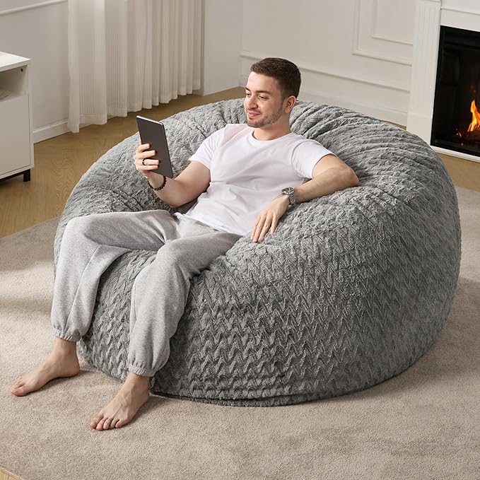 Hobestluk 5ft Bean Bag Chairs for Adults Large Beanbag Chair by YourHomeDeservesMore