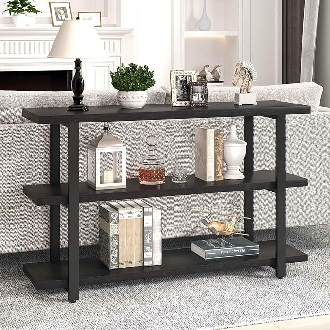 FOLUBAN Black Entryway Table, Modern Console Tables - Image 5