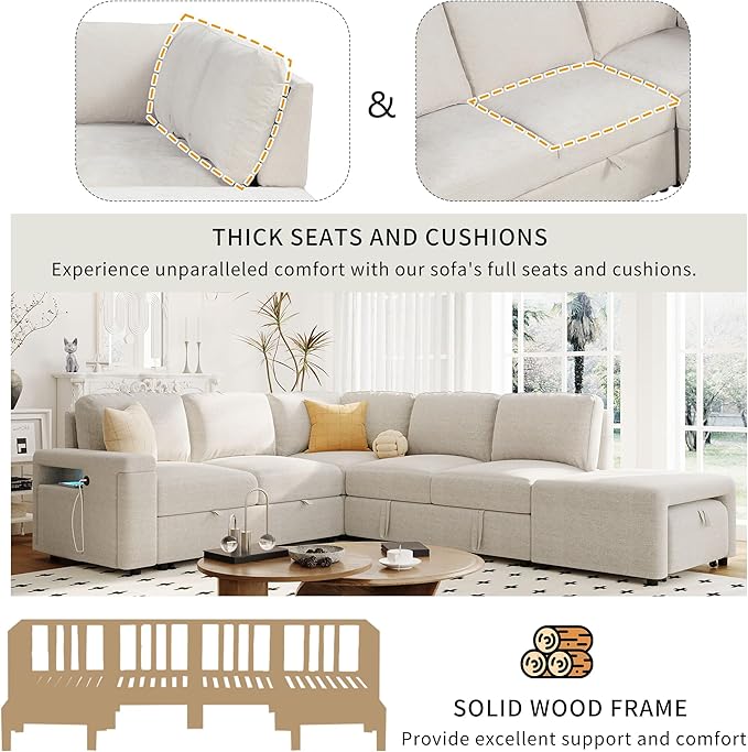 Merax L-Shaped Modular Sofa - Image 4