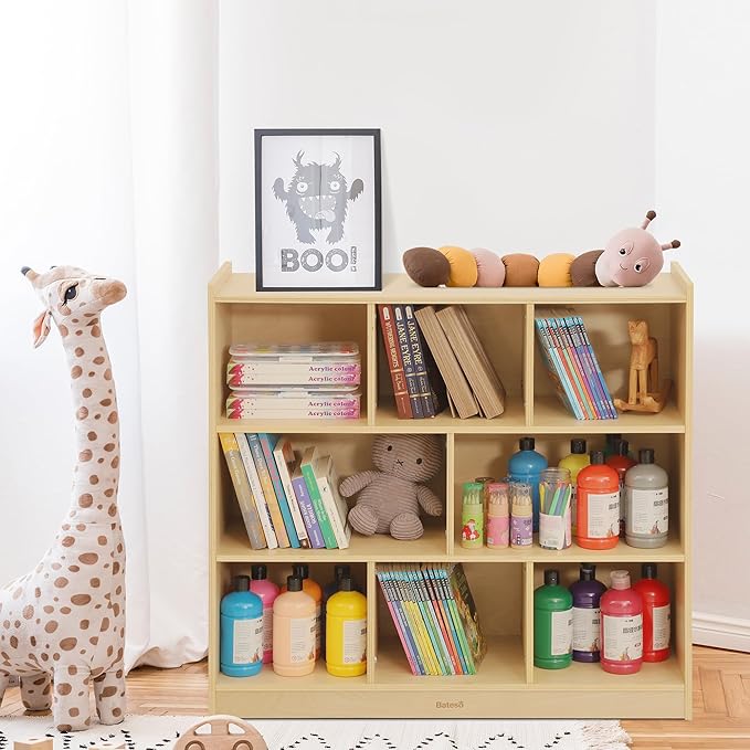 Toy Storage Organizer for Kids Room, Wooden Kids Bookshelf for Classroom - Image 2