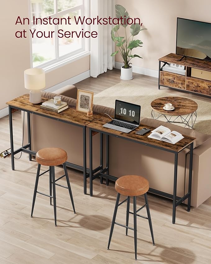 VASAGLE Bar Table, Narrow Long Kitchen Dining Table - Image 4